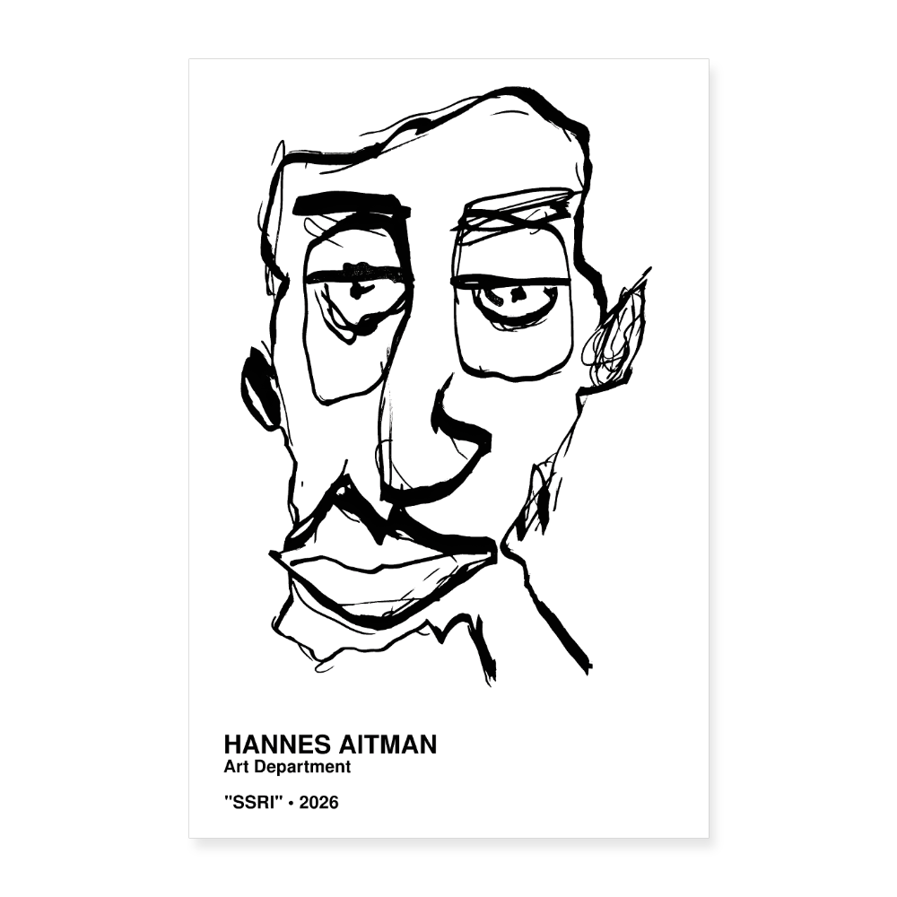 SSRI, poster (40x60 cm) - white